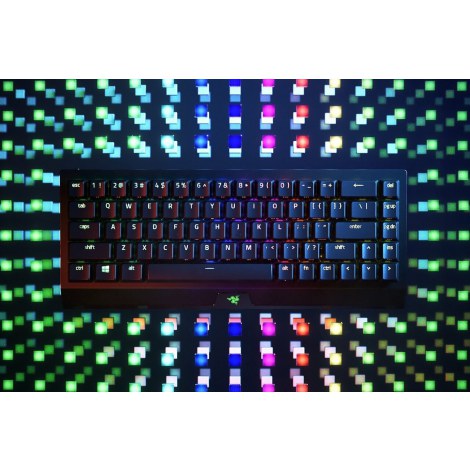 Razer | BlackWidow V3 Mini HyperSpeed | Mechanical Gaming Keyboard | RGB LED light | RU | Wireless | Black | Bluetooth | Yellow